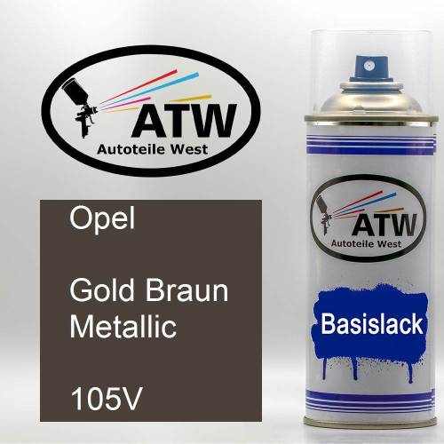 Opel, Gold Braun Metallic, 105V: 400ml Sprühdose, von ATW Autoteile West.